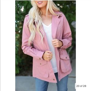Ambiance outerwear dusty pink utility jacket. New.